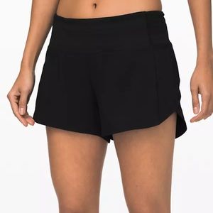 Lululemon Black Speed Up Mid Rise Short 4”
